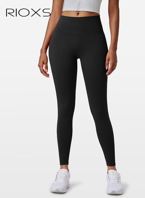 Women's Workout Leggings, High Waist Seamless Sport Leggings for Ladies, Breathable Tummy Control Yoga Pants, Full-length Soft Stretchy Athletic Pants Yoga Leggings for Workout Yoga, Running, Boxing, Climbing etc, Black