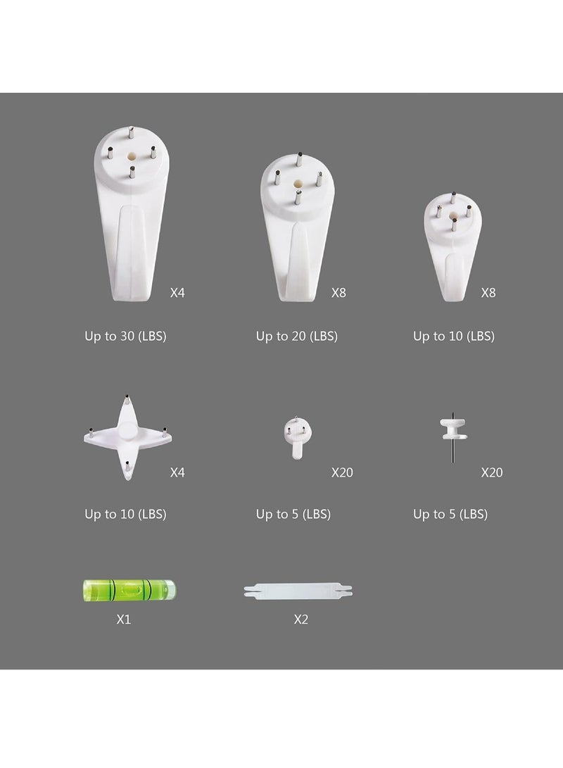 Oasisgalore 68-Piece No Damage Picture Hanging Kit - Invisible Wall Nails for Concrete, Hardwall, Cement Walls - Image 3