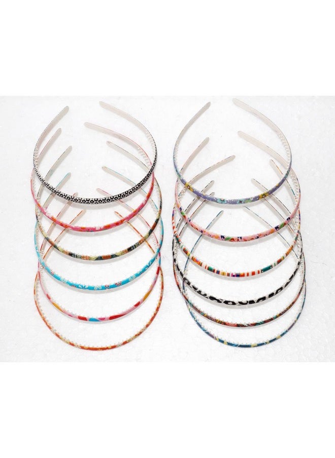FOK Multi Color 3D Design Plastic Head Bands (8 Mm) (8 Mm - Printed, 6)  - Image 3