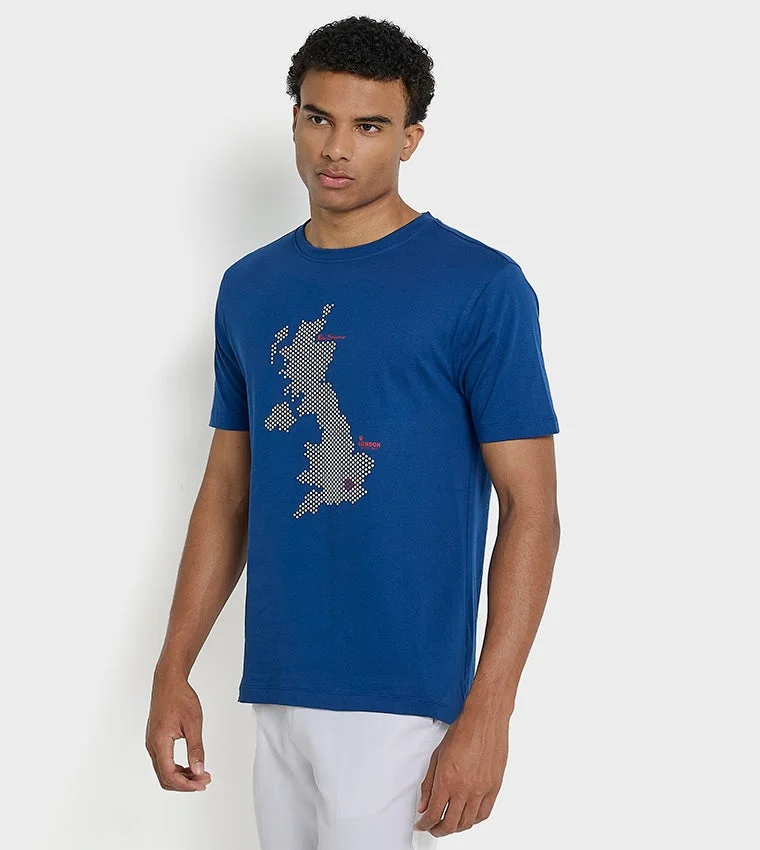 بين شيرمان Ben Sherman Men's Crew Neck Short Sleeve Printed T-Shirt