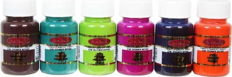Artebella ABSTS002 Transparent Tile Ceramic Paint 50 cc Pack of 6