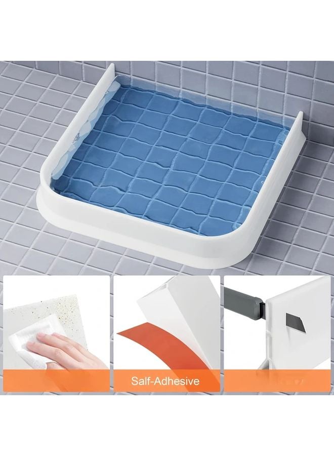 4 Inch Foldable Shower Waterproof Barrier 67 Inch Heavy Duty Vinyl Dam Non Slip Base - Image 3