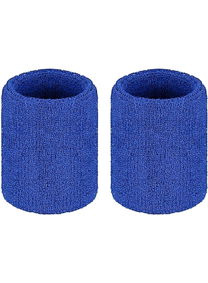 Sports wristbands made of sweat-wicking material, suitable for basketball, running, and football. Available in black, blue, and white. - Image 4