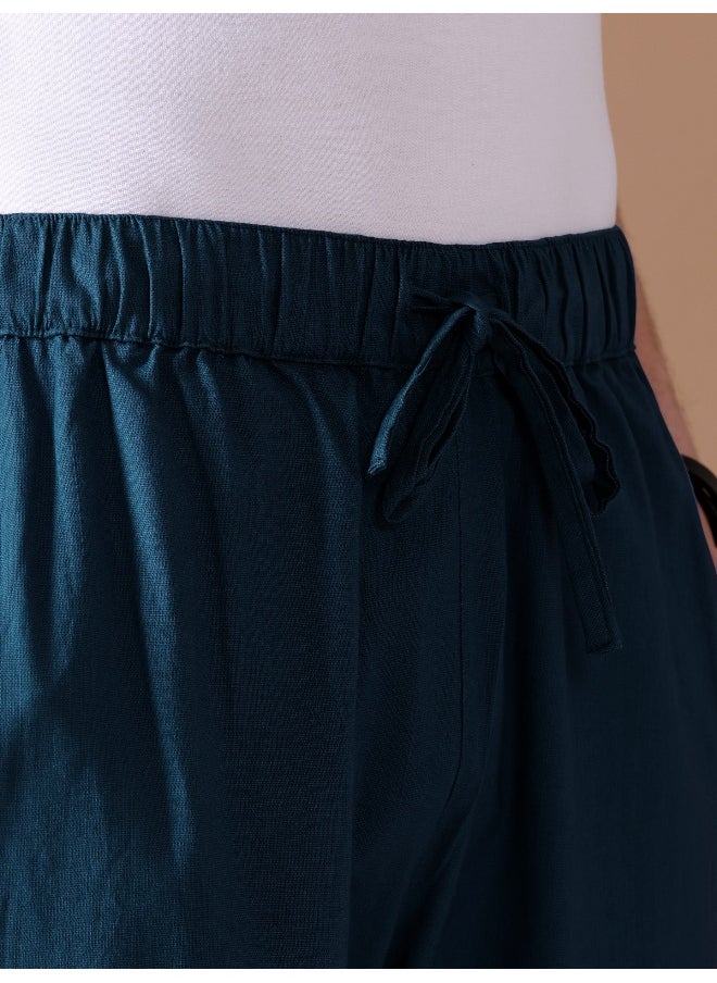 Beyoung BEYOUNG Navy Blue Loose-fit Pyjamas  - Image 4