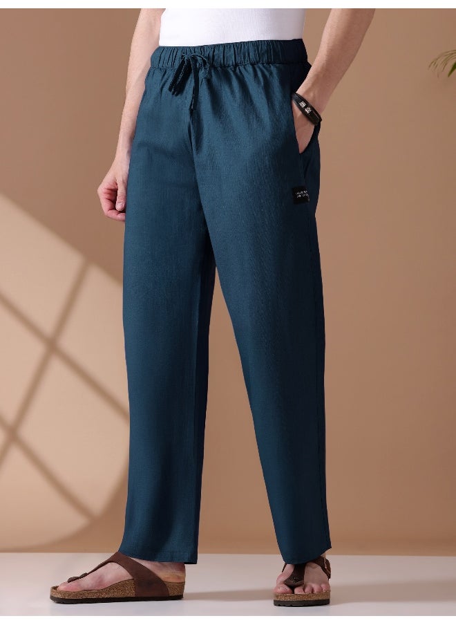 Beyoung BEYOUNG Navy Blue Loose-fit Pyjamas  - Image 1