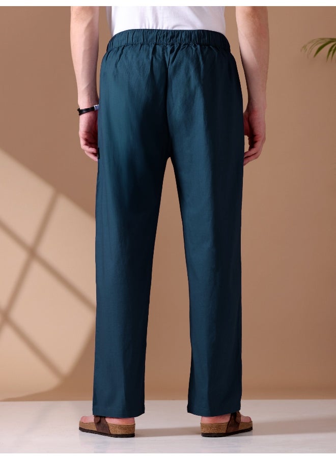Beyoung BEYOUNG Navy Blue Loose-fit Pyjamas  - Image 2