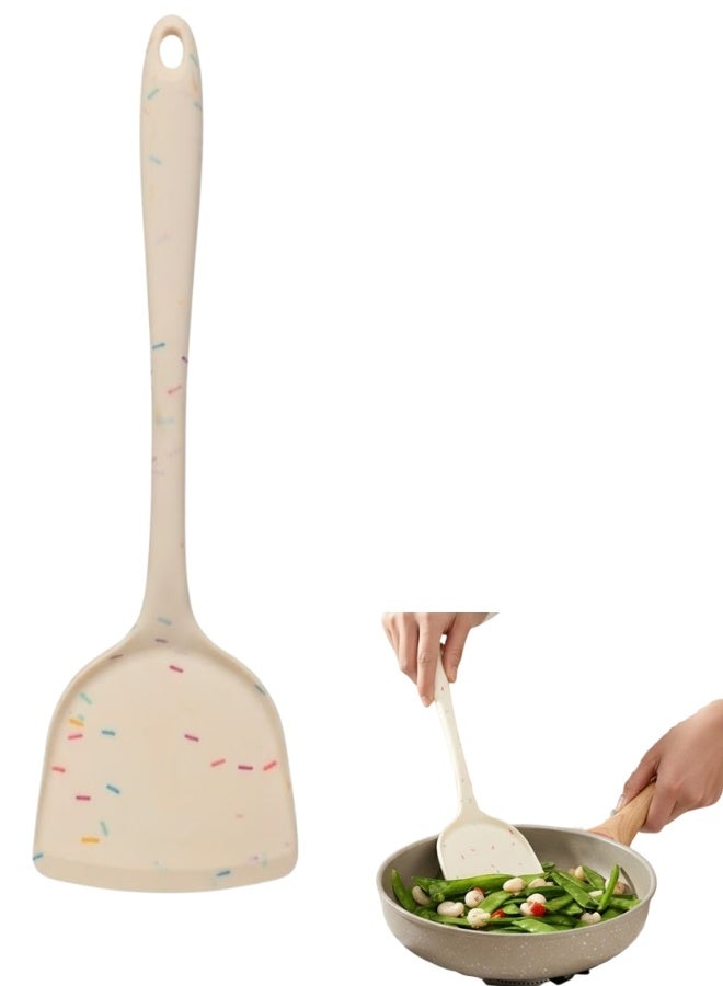 King High Heat Resistant Silicone Cooking Spatula up to 600°F – Food Grade, BPA-Free, Non-Stick Turner with Comfortable Handle and Hanging Hole, Ideal for All Cookware. - Image 1