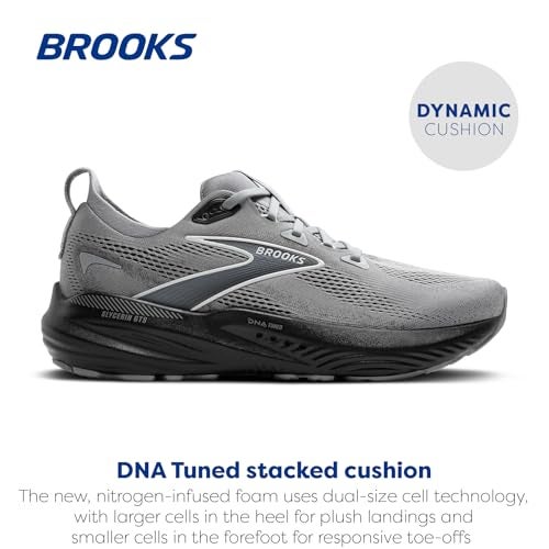 Brooks Men’s Glycerin GTS 22 Supportive Running Shoe - Primer Gray/Ebony/Bluewash - 13 X-Wide - Image 2