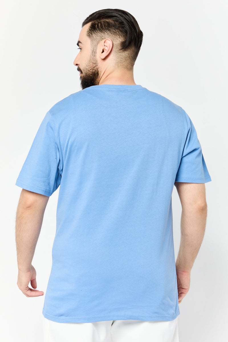 RBX تي شيرت رياضي للرجال بأكمام قصيرة مناسب في الهواء الطلق، أزرق - Image 3