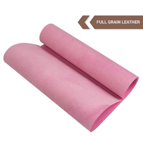 Shkira 12''X24'' Tooling Leather Square - 2.0MM Pink Sheets for Crafts - Leather Sheets for Crafts Tooling Sewing Hobby - Thick Cowhide Pieces - Fabric for Crafting - Image 2