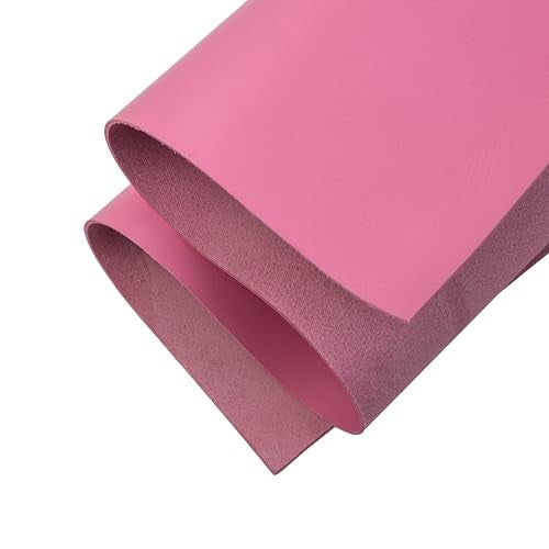 Shkira 12''X24'' Tooling Leather Square - 2.0MM Pink Sheets for Crafts - Leather Sheets for Crafts Tooling Sewing Hobby - Thick Cowhide Pieces - Fabric for Crafting - Image 1