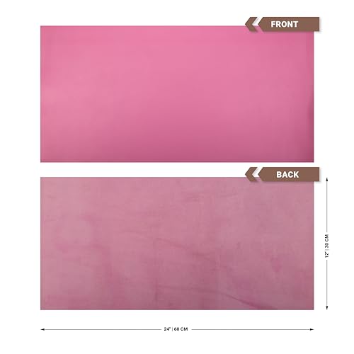 Shkira 12''X24'' Tooling Leather Square - 2.0MM Pink Sheets for Crafts - Leather Sheets for Crafts Tooling Sewing Hobby - Thick Cowhide Pieces - Fabric for Crafting - Image 4