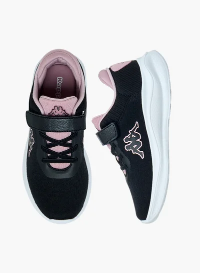 Kappa Girls' Logo Print Sports Shoes with Hook and Loop Closure