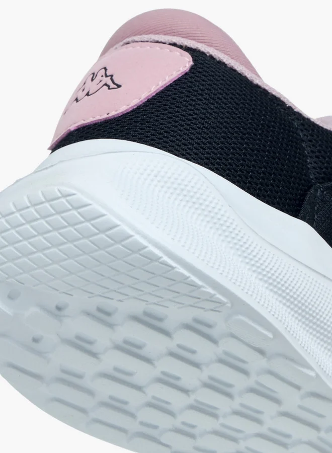 Kappa Girls' Logo Print Sports Shoes with Hook and Loop Closure