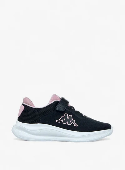 Kappa Girls' Logo Print Sports Shoes with Hook and Loop Closure