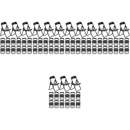 NUOBESTY Miniature Folding Chairs Set 60Pcs Dollhouse Furniture Model Small Folding Chair Toys for DIY Mini House Decor and Craft Room Organization - Image 1