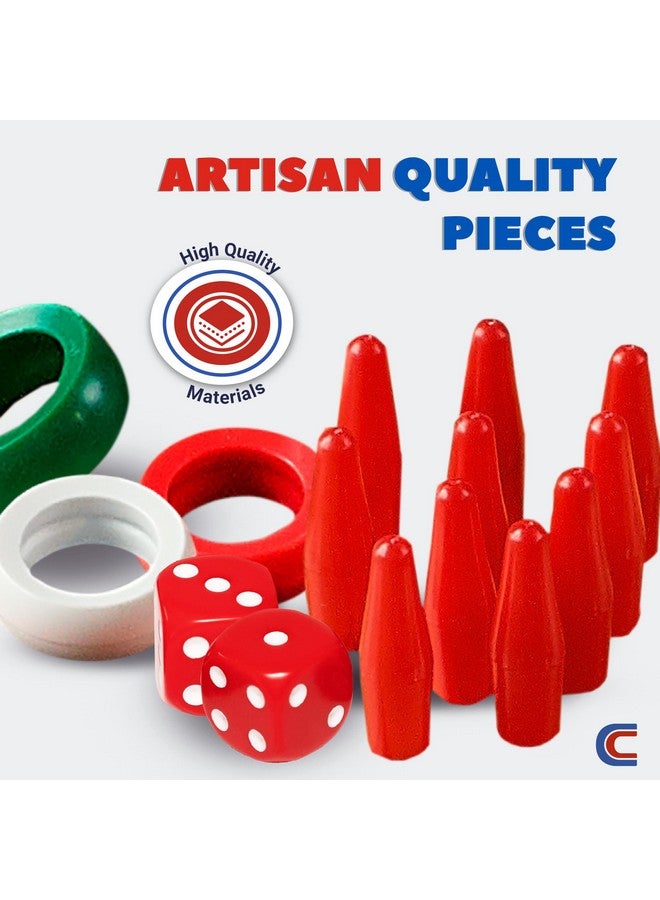 Carrom طقم معدات لعبة الكاروم - يتضمن 44 قطعة لعب، دليل تعليمات وحقيبة حمل - ملحقات إضافية لألعاب الطاولة للبالغين والأطفال - ملحقات ألعاب رياضية متينة - Image 3