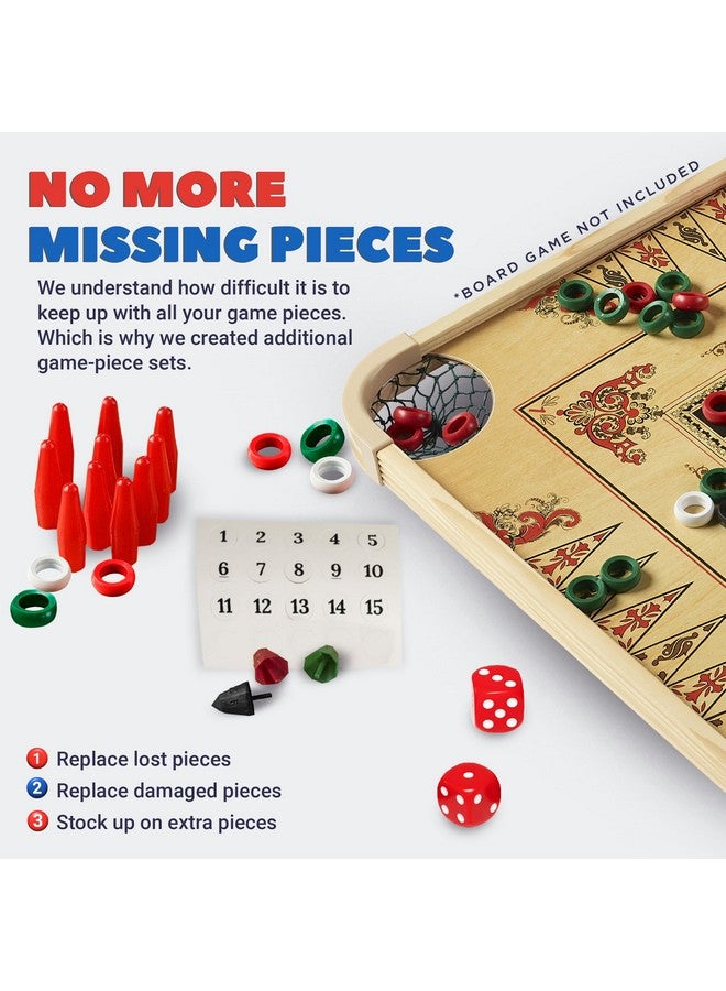 Carrom طقم معدات لعبة الكاروم - يتضمن 44 قطعة لعب، دليل تعليمات وحقيبة حمل - ملحقات إضافية لألعاب الطاولة للبالغين والأطفال - ملحقات ألعاب رياضية متينة - Image 4