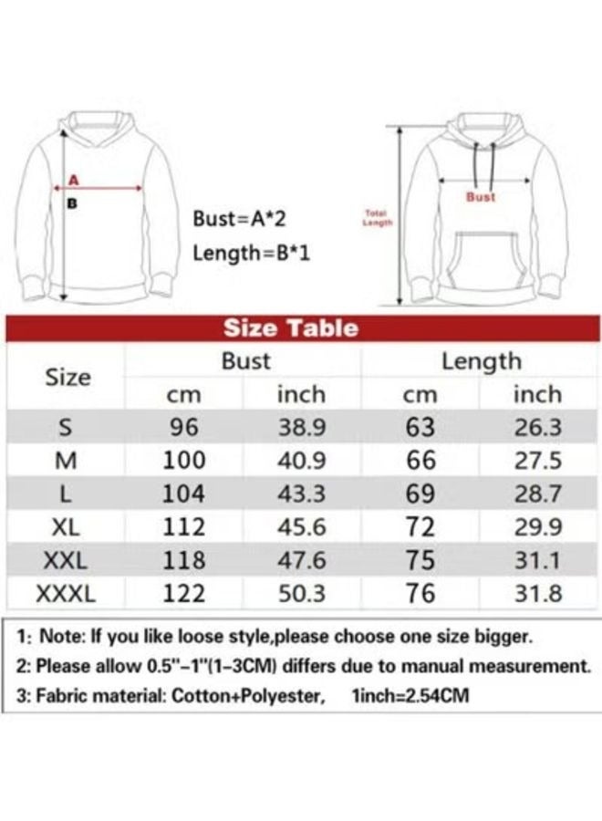 Generic New Style Men's Printed Casual Hoodie And Sweatshirt Long Sleeve Black Hat Xl  - Image 2