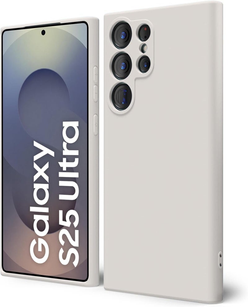 DIZORO Microfiber Candy Case Compatible for Samsung S25 Ultra 5g Smooth Touch Cushion Liquid Soft Silicone Gel Rubber Phone Cases Non-Slip Full Body Protective Shockproof Back Cover (New Stone Grey) - Image 1