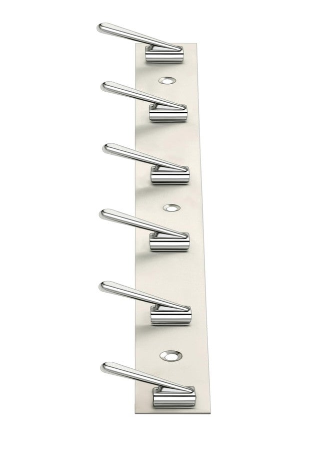 PROMIXO Stainless Steel 6 Pin (Pack of 2) Bathroom Clothes Hanger | Hanger for Door | Clothes Wall Mounted,| Hooks Rail for Hanging Keys,Cloth,Towel, Accessories - Image 5