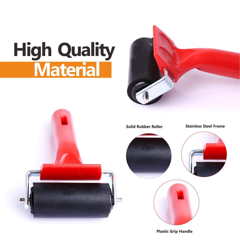 UCEC Brayer Roller, Durable Hard Rubber Roller Brayers, Brayer Rollers for Crafting, Glue Roller Paint Brushes for Printmaking Stamping Gluing (2.4”, 5.9”, 7.9”), 3 Pack - Image 4