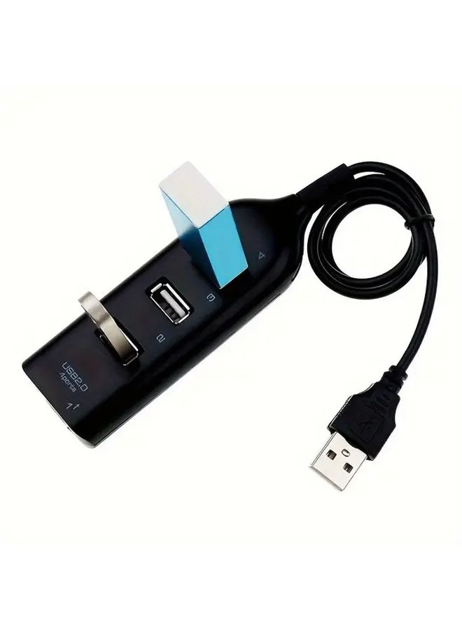 White 4 Port USB 2.0 Multifunctional Fast Charging Cable Hub Splitter Type C OTG Extension Cord Extender For PC Laptop - Image 5