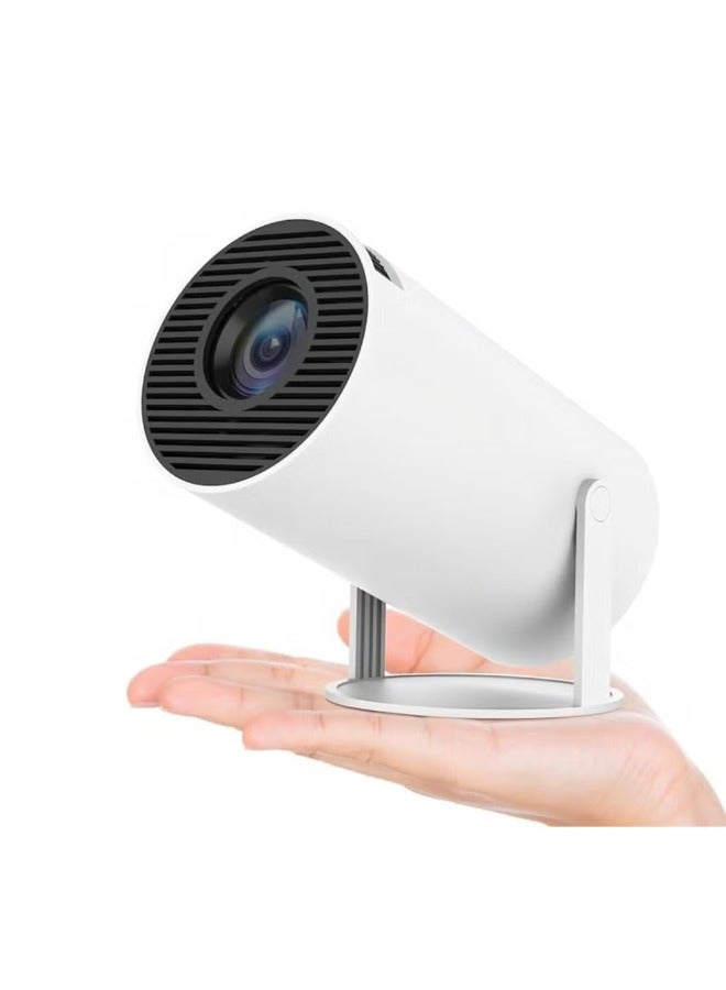 Mini Projector HY300 Auto Keystone Correction Portable Projector 4K/ 200 ANSI Smart Projector with 2.4/5G WiFi BT 5.0 130 Inch Screen 180 Degree Flip Round Design Home Video Projector  - Image 1