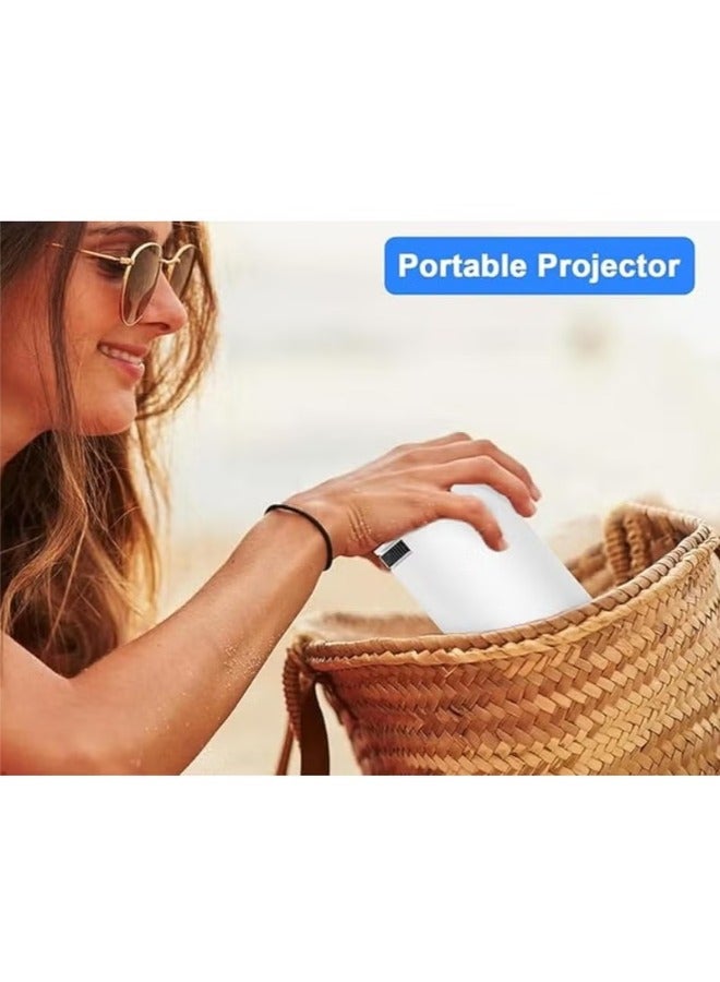 Mini Projector HY300 Auto Keystone Correction Portable Projector 4K/ 200 ANSI Smart Projector with 2.4/5G WiFi BT 5.0 130 Inch Screen 180 Degree Flip Round Design Home Video Projector  - Image 3