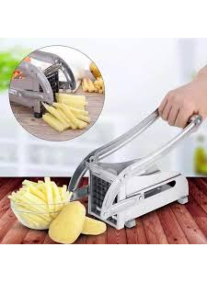 Talzeo Stainless Steel Potato Chipper/ cutter – Heavy-Duty French Fry Cutter with Sharp Blades & Easy Lever Handle, Manual Vegetable Slicer for Home Kitchen, Perfect for Potatoes, Carrots & Cucumbers - Image 2