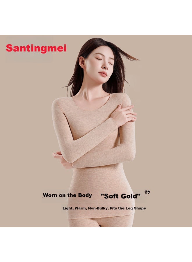 Gracewell 0 Polyester 10a Antibacterial Thermal Underwear Women Cashmere Silk Heating Fleece Autumn Winter Set - Image 1