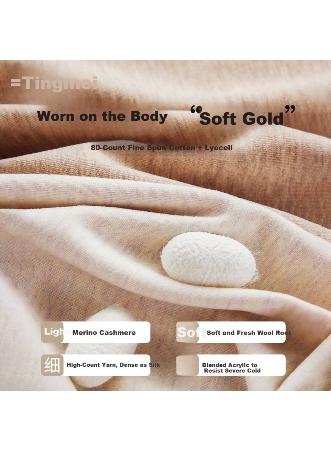 Gracewell 0 Polyester 10a Antibacterial Thermal Underwear Women Cashmere Silk Heating Fleece Autumn Winter Set - Image 3