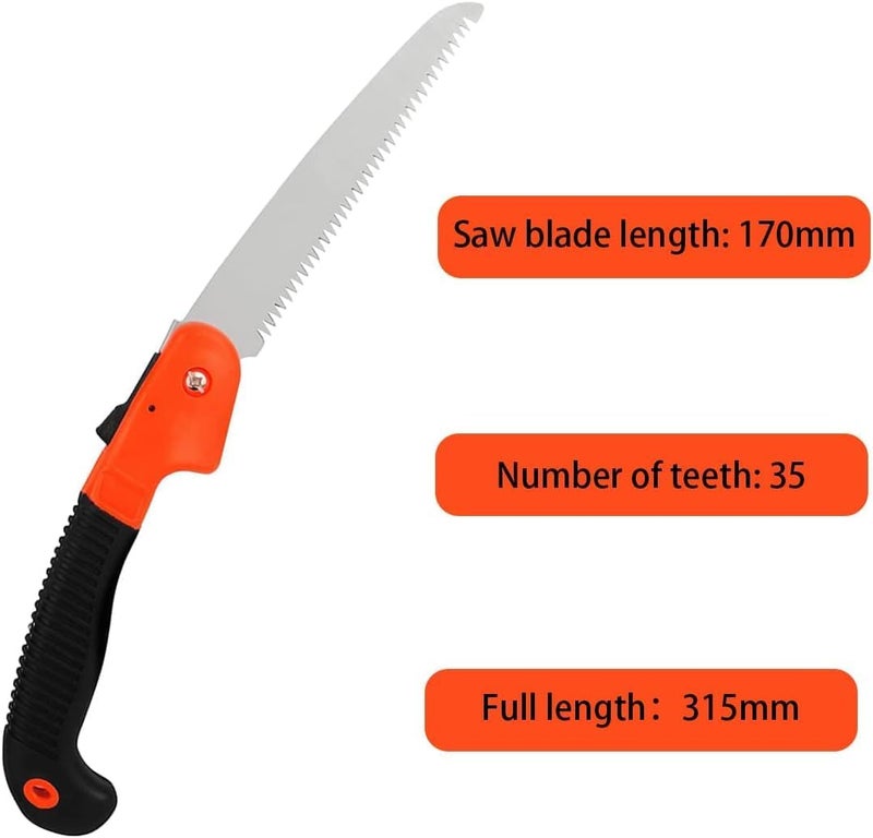 Veltrix Pruning Gardening Saw | Sharp Blade Hand Saw for Tree, Branch & Wood Cutting | Lightweight, Durable Tool for Camping & Outdoor Use (Folding Pruning Saw 8 inch) - Image 2