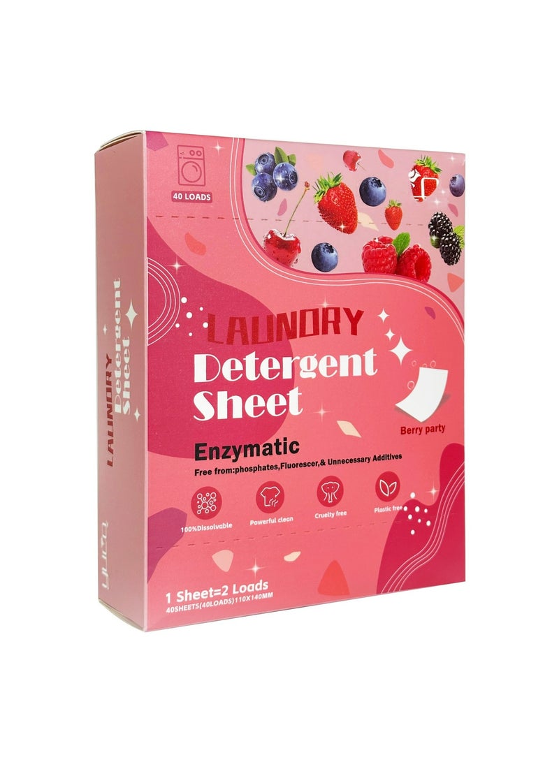 CMGTYYD. أقراص غسيل برائحة الشمبانيا، حتى 80 غسلة (40 ورقة) أقراص صابون غسيل صديقة للبيئة - أقراص غسيل خالية من السوائل، صديقة للسفر، خالية من البلاستيك ولا تسبب الحساسية، قابلة للتحلل - Image 1