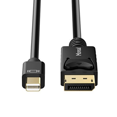 Moread Mini DisplayPort to DP Cable, 6 Feet, Gold-Plated - 4K@60Hz, 2K@144Hz - Black - Image 4