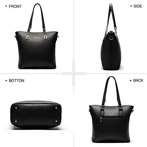2E-youth Designer Purses and Handbags for Women Satchel Shoulder Bag Tote Top Handle Bag (4a-black) - Image 4
