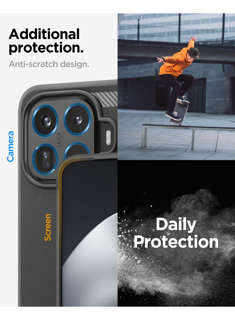 Spigen Rugged Armor for Xiaomi 15T Pro Case Cover with Carbon Fiber accents - Matte Black - Image 5