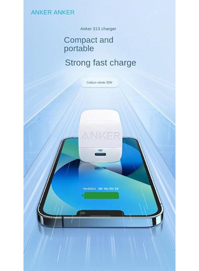 شاحن حائط Anker 313 USB-C بقوة 30 واط لأجهزة MacBook Air/iPhone/Galaxy/iPad Pro وPixel والمزيد - Image 4