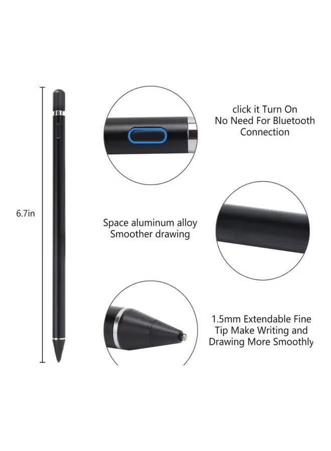 ACLIX Stylus Touch Screen Pen For Apple iPad/Tab/MediaPad Black - Image 2