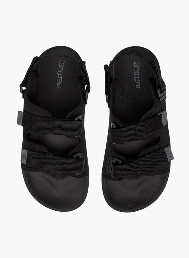 Kappa Boys' Textured Sandals with Hook and Loop Closure