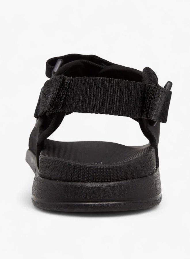 Kappa Boys' Textured Sandals with Hook and Loop Closure