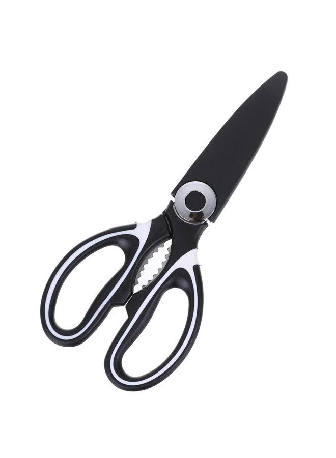 Multifunction Kitchen Shears Stainless Steel Heavy Sharp Scissors Clip Walnut Save Effort Scissors 