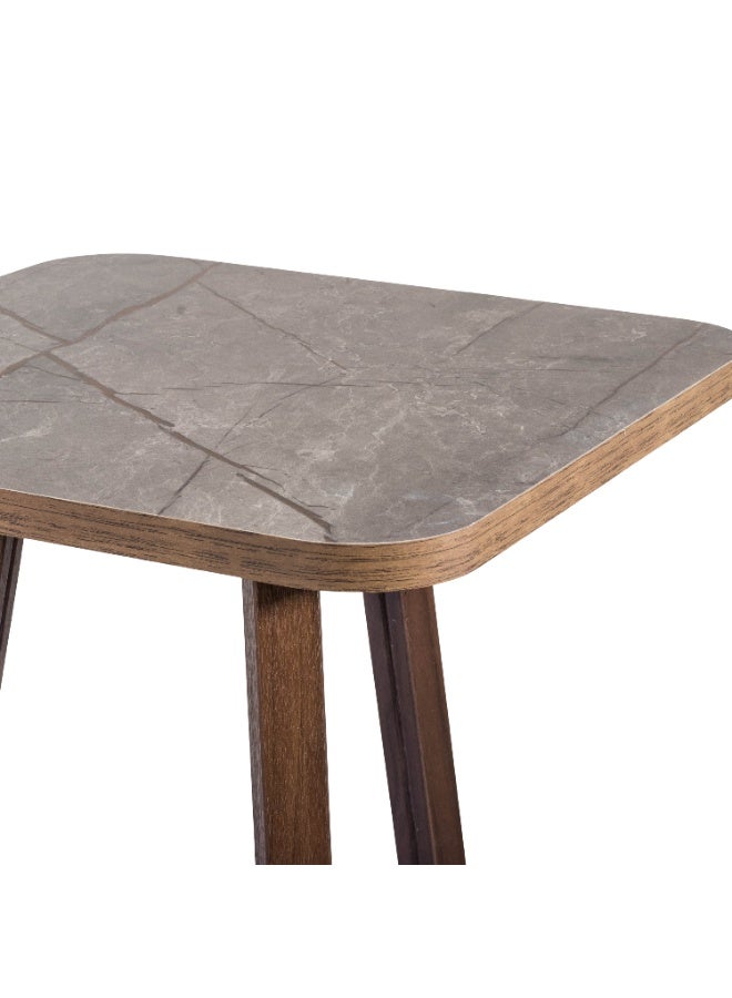 evistar 3-piece Square table set made of high-quality Turkish wood with a modern design - Image 3