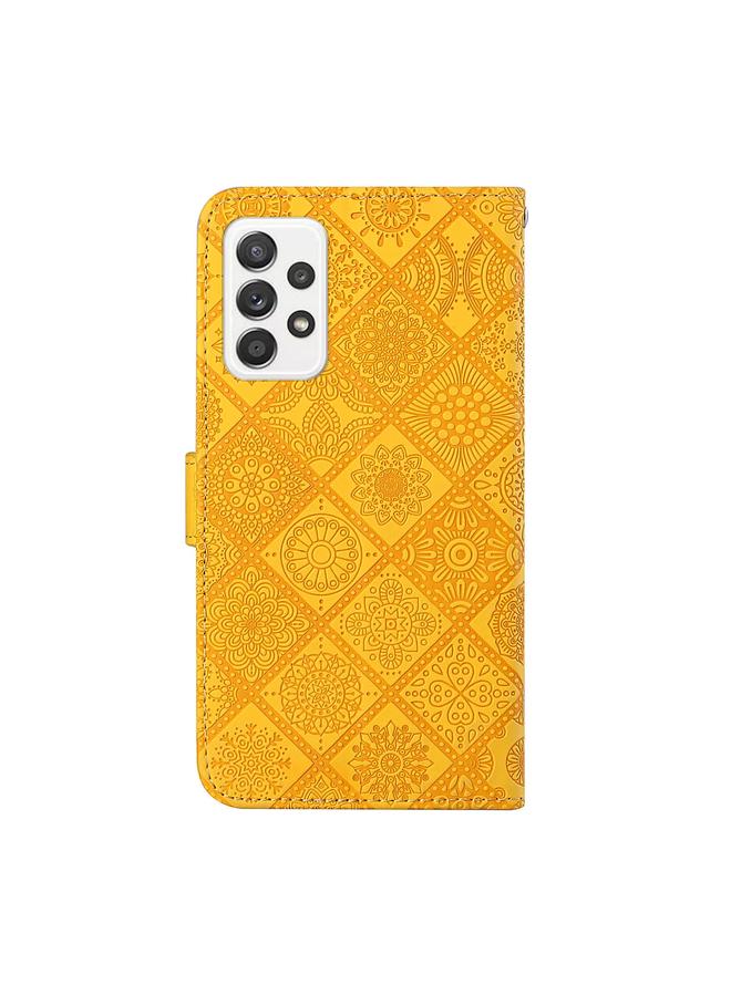 اس-توب جراب لهاتف Samsung Galaxy A73 5G، جراب هاتف جلدي منقوش بنمط عرقي - Image 3