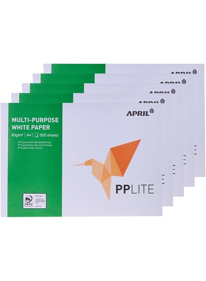 ورق PaperOne PP Lite، 80 جرام، مقاس A4، 5 رزم لكل صندوق كرتوني