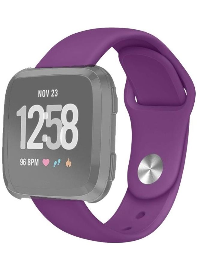 NIBEMINENT Silicone Replacement Strap For Fitbit Versa2/Fitbit Versa/Fitbit Versa Lite Purple  - Image 1