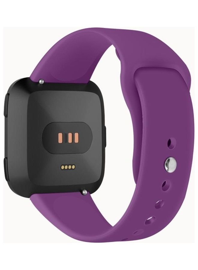 NIBEMINENT Silicone Replacement Strap For Fitbit Versa2/Fitbit Versa/Fitbit Versa Lite Purple  - Image 2