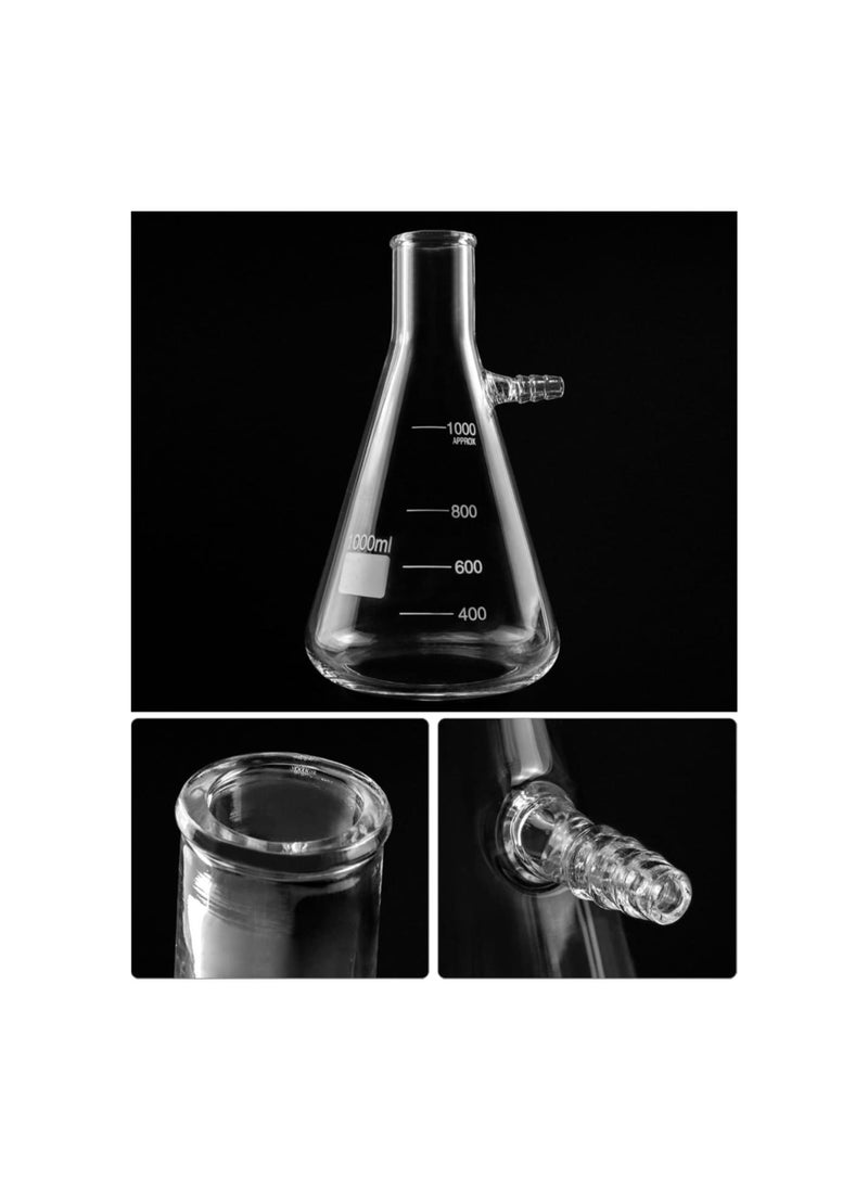Generic - 1000ML Buchner Funnel Kit Filter Flask Set, 1L Vacuum Flask 80mm Funnel, Borosilicate Glass Heavy Wall Filtering Flask - Image 1