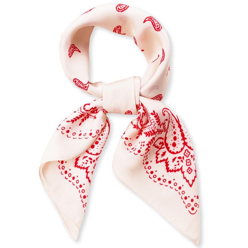 Wuliim 27.5" Satin Scarf - Super Soft & Lightweight Silky Head Bandanas, Versatile Silk Like Asthetic Handbag Scarf for Women - Image 1