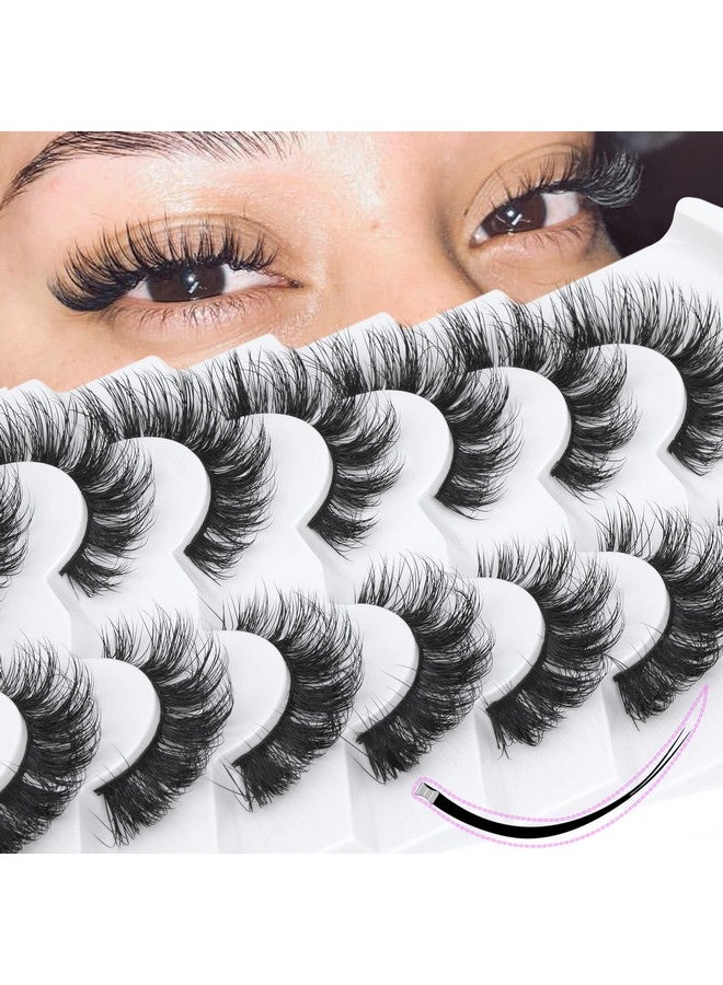 Geeneiya Mink Lashes Wispy False Eyelashes Cat Eye Lashes Natural Look Fluffy 3D Strip Fake Eyelashes Pack By Geeneiya Long Lasting Ultra Light Cc Curl Lash Extension Effect - Image 2